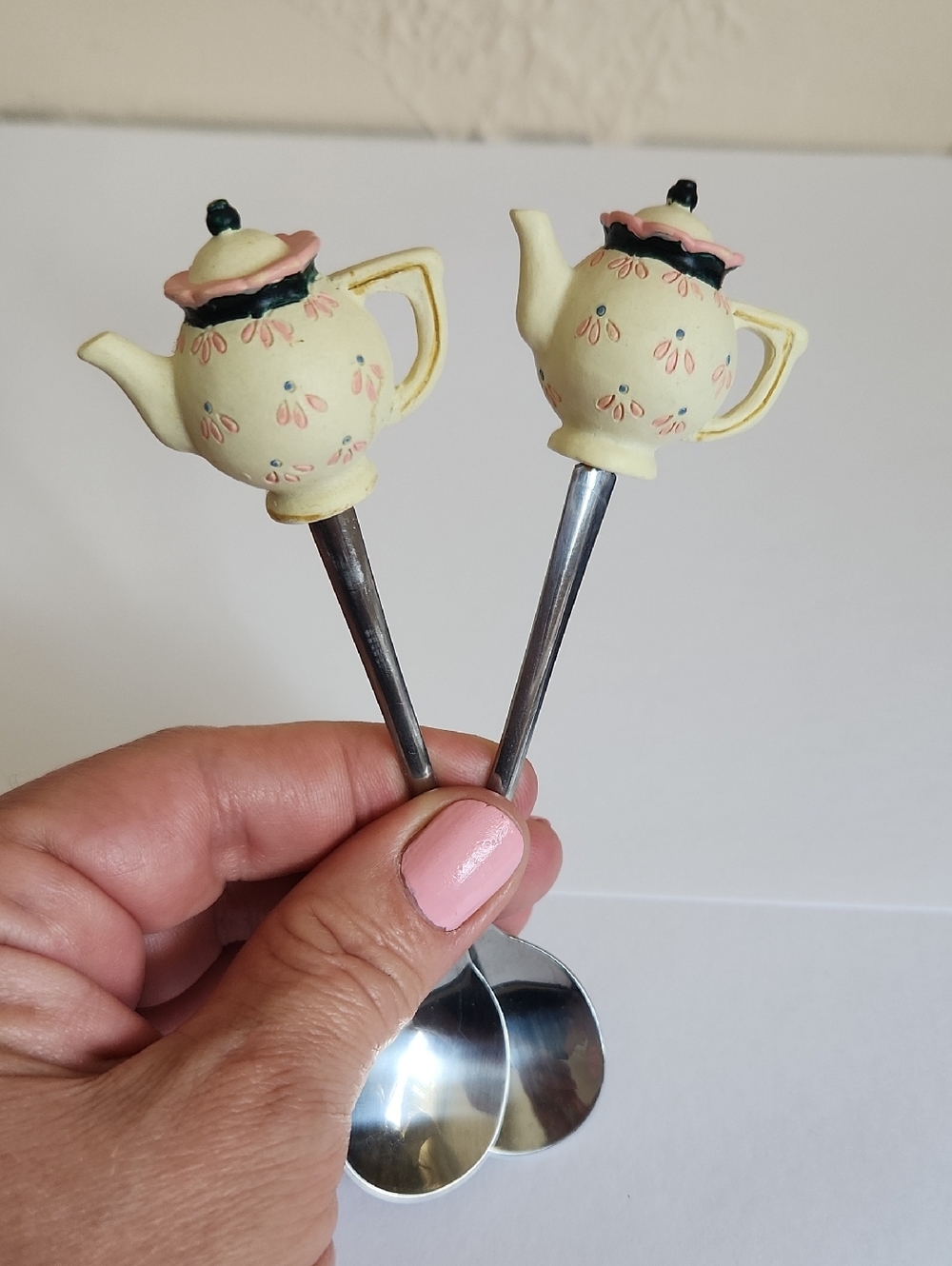 Set of 2 Teapot Handle Teaspoons